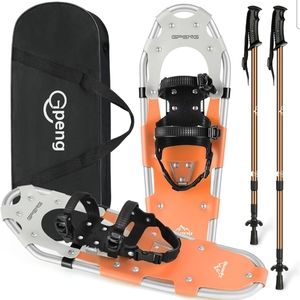 Gpeng Snowshoes for Men Women Youth Kids LightWeight Aluminum Trekking Poles&bag